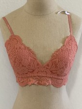 Aerie Floral Wireless Bra 32C Coral