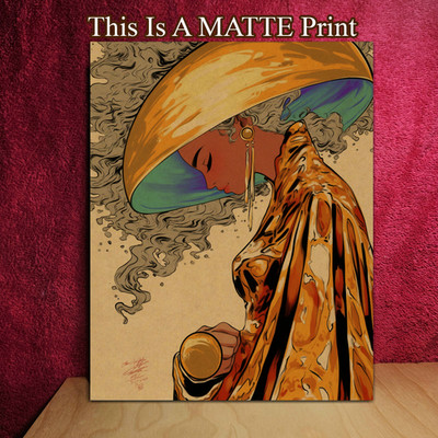 Sun Child OC Color Illustration Mixed Media Fine Art Print 8.5x11 - Key & Chy