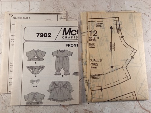 McCALLs Crafts 7982 WATERBABIES Doll Clothes Sewing Pattern All size 8-16" UNCUT - Picture 2 of 7