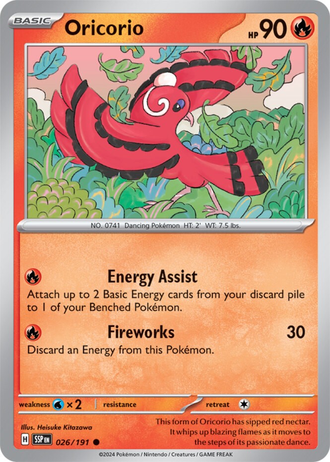 Oricorio - 026/191 - Common - Near Mint
