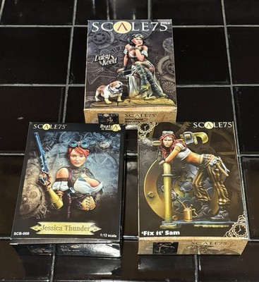 3 - Scale75 Steam Wars Miniatures - Fix It Sam / Daisy Reed / Jessica Thunder