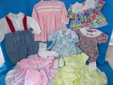 Vintage Baby Girl Dresses Clothes Lot Mixed Sizes