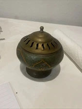 vintage brass incense burner