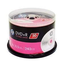 50PCS NEW HP DUAL Layer DVD+R ,8X 8.5GB 240min , DRDL08050CB, FREE 2 DAY SHIP