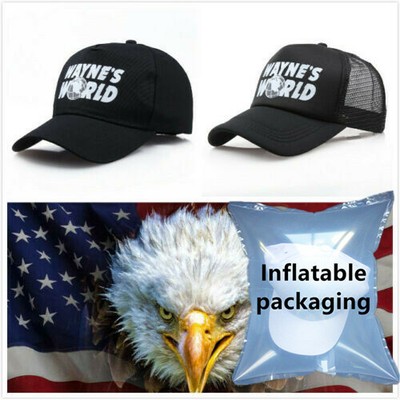 Wayne's World Hat Cap Adjustable Movie Hat Adult Unisex Black Baseball Cap New