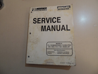 Werkstatthandbuch Mariner Mercury 75 Marathon SeaPro 90 100 115 125  65/80 Jet