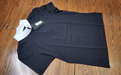 Equiline NEW ClaraC competition Perforated polo shirt Black 48/ XXL / 12 $219