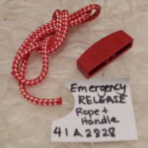 Chamberlain 41A2828 Red [Emergency Release Rope With Handle] Pull Rope NEW