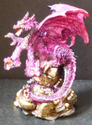 TWILIGHT  3 Headed Purple Dragon  H4.5''  Figure  Statue