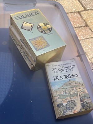 THE LORD OF THE RINGS Gold Foil Box Set 4 Titles JRR Tolkien