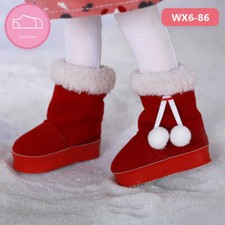 New Red Christmas boots Shoes For 1/6 BJD Doll SD Doll WX6-86