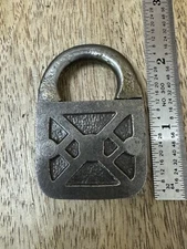 Vintage Antique Old Small Padlock Lock No Key