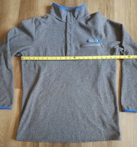 Columbia PFG Sweater Pullover Mens Size M Harborside Quarter Button Snap Gray - Picture 2 of 7