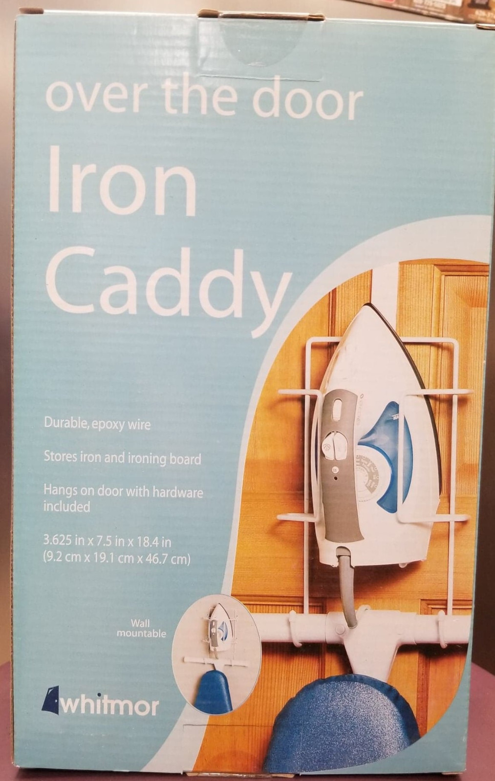 Whitmor Over the Door Iron Caddy to hold Iron and Ironing Board