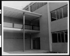 Exterior Close-Up Of The Engineering And Industrial Arts Building  - Old Photo