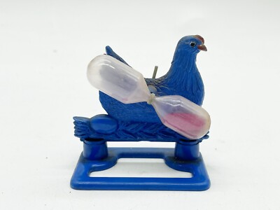 VINTAGE SCHRULLIGE BLAUE HUHN DESIGN EIERUHR SANDUHR