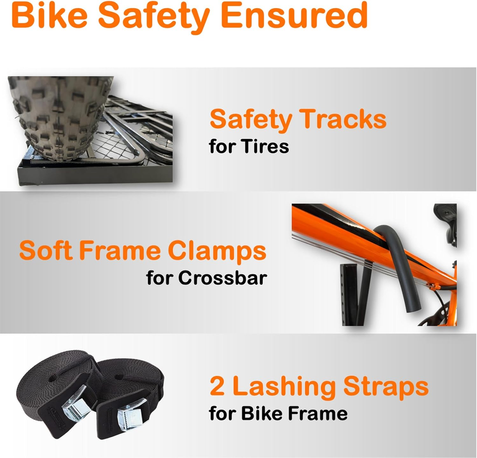 Hitch Mount Cargo Carrier Basket Comes with Bike Rack Fits 2 Ebike