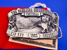 THE NEBRASKA CORNHUSKERS FOOTBALL BIG RED COUNTRY 1983 SISKIYOU Belt Buckle