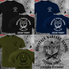 ARMY MOUNTAIN WARFARE SCHOOL TRAINING CENTER T SHIRT custom HQ DESIGN