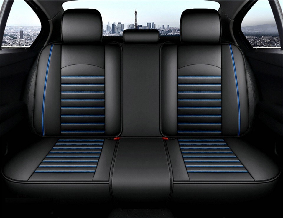Black PU Leather Seat Covers For Nissan X-Trail, Qashqai, Juke – Universal Fit With Storage Pouch