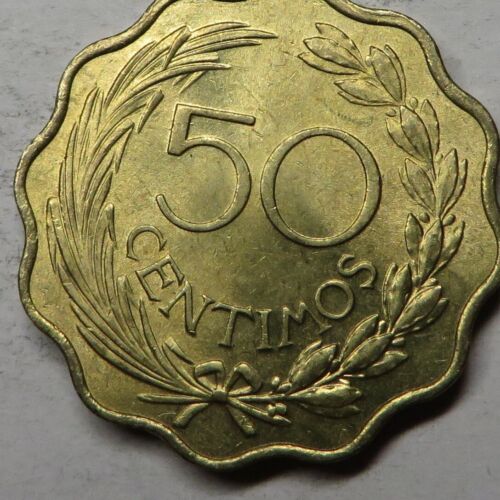 Paraguay 50 Centimos 1953 Aluminum-Bronze KM#28 UNC