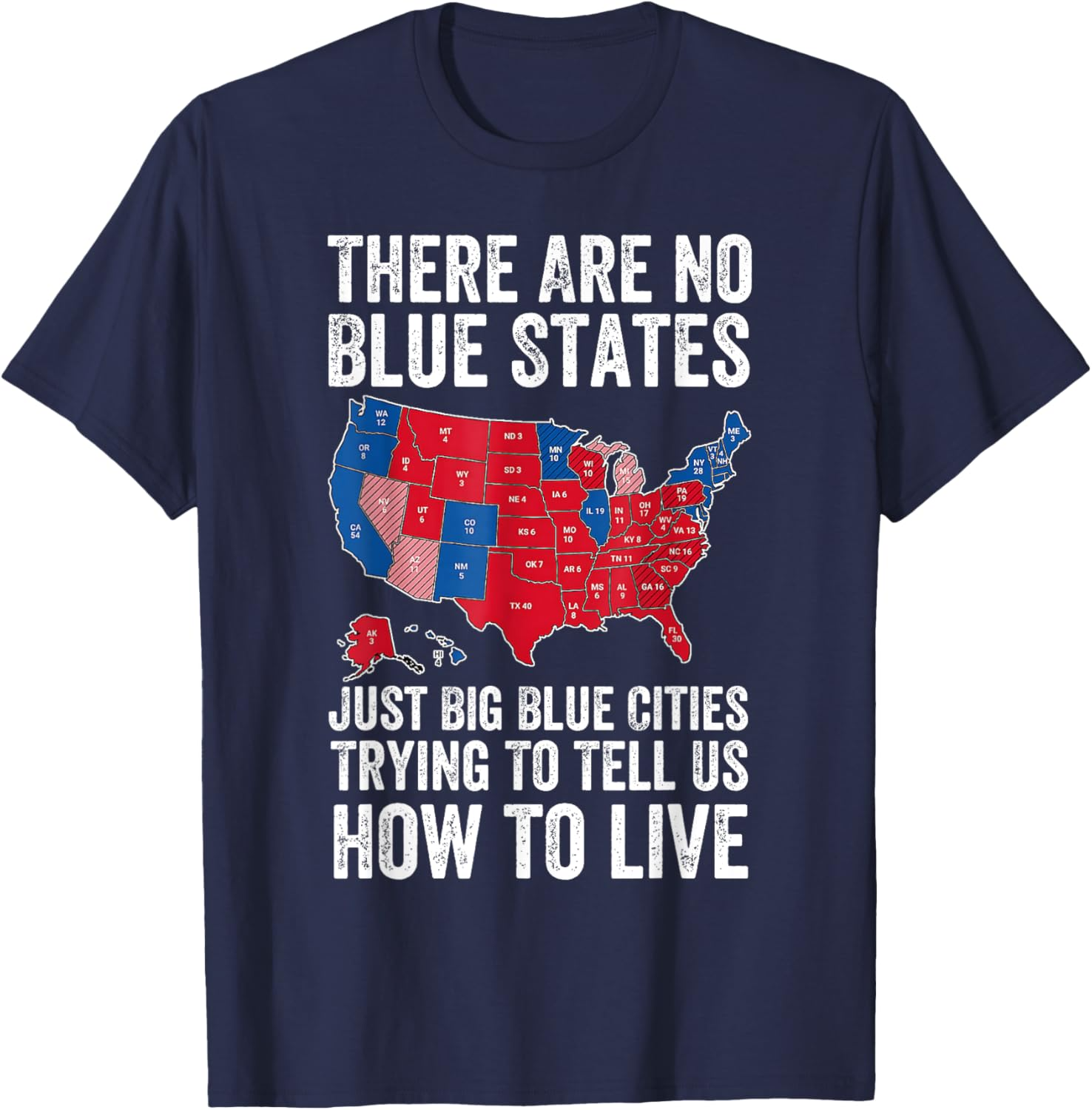 There Are No Blue States Only Big Blue Cities Red Wave 2024 Sweatshirt T-shirt