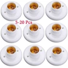 5/10/20PCS E27 Light Bulb Pendant Lamp Round Fixing Base Holder Screw Cap Socket