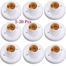 5/10/20PCS E27 Light Bulb Pendant Lamp Round Fixing Base Holder Screw Cap Socket