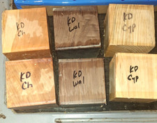 SIX 6 KILN DRIED WALNUT CHERRY SYCAMORE BOWL BLANKS TURNING WOOD 5" x 5" x 3"