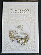 Grandchild Baptism Greeting Card NEW - UNUSED Christian Catholic