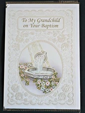 Grandchild Baptism Greeting Card  NEW - UNUSED Christian Catholic
