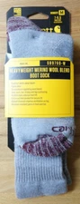 Carhartt Heavyweight Merino Wool Blend Boot Socks Women's Shoe Sz. 7-9.5 Asphalt