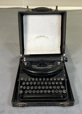 1937? Underwood Noiseless Black Portable Typewriter w/Case Benefits Charity FS thumbnail