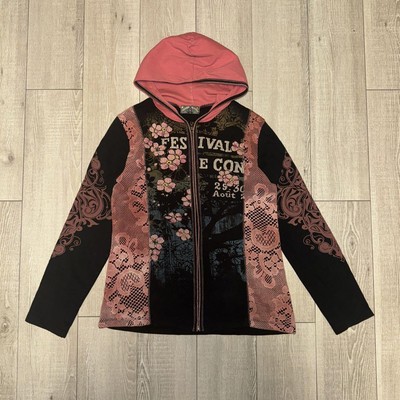 Vanilla Sugar Y2K 2000s Archive Zip Up Hoodie Navy Pink Size S | eBay