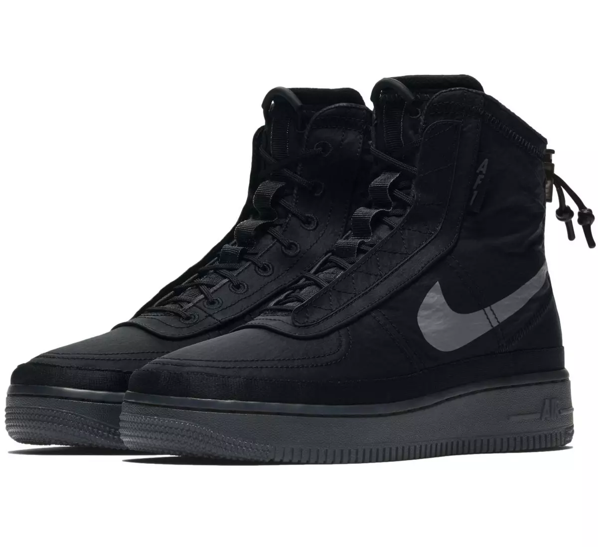 Nike Women s Air Force 1 High Shell Black Shoes Sneakers BQ6096