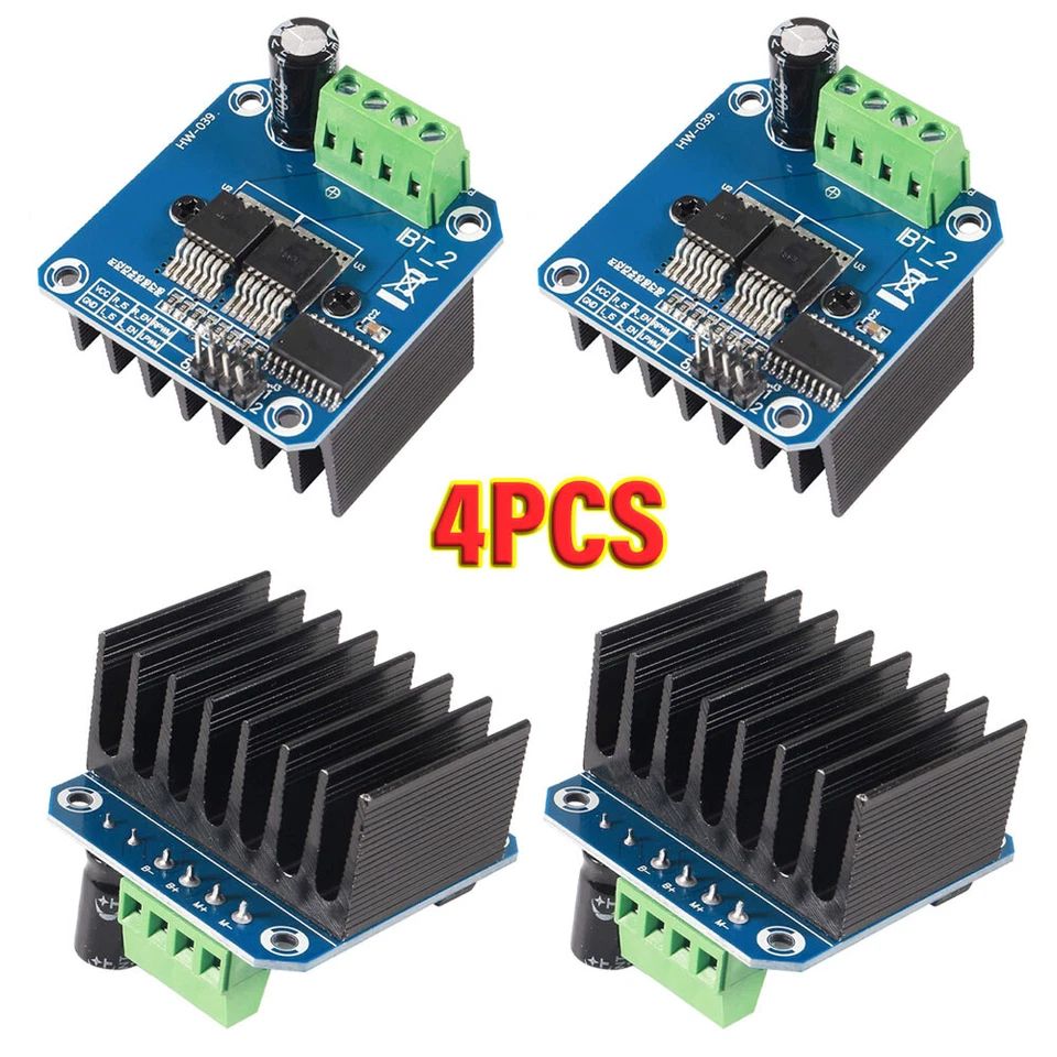 USA 4PCS Semiconductor BTS7960B Motor Driver 43A H-Bridge Drive PWM For Arduino