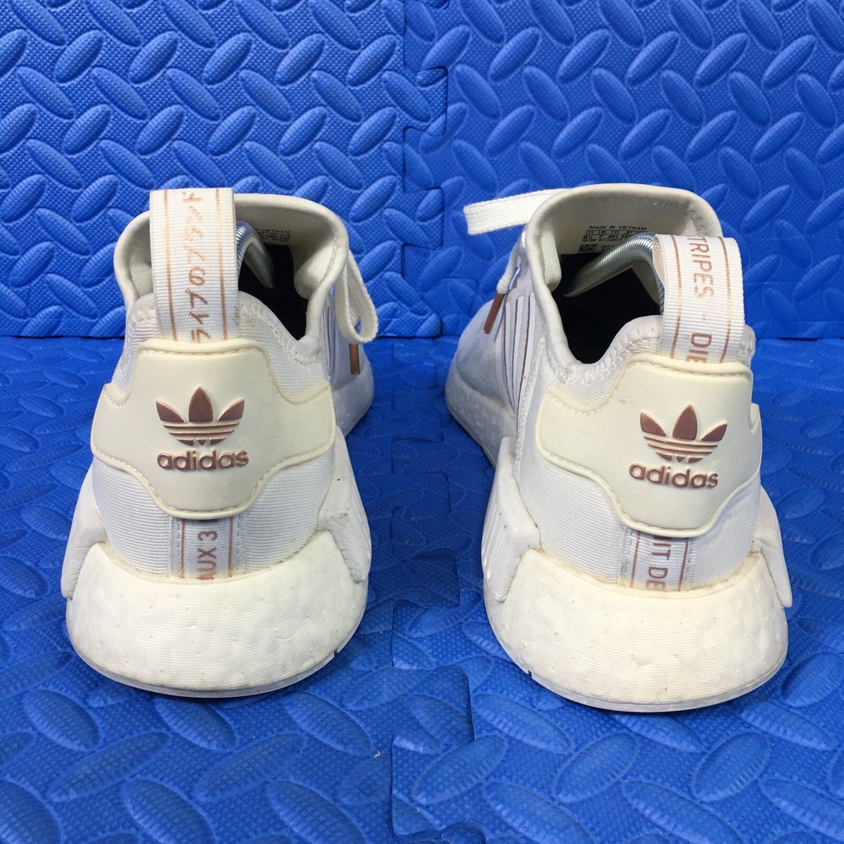Adidas NMD R1 Womens Running Shoes White Rose Gold Athletic Sneakers Size  8.5 | eBay