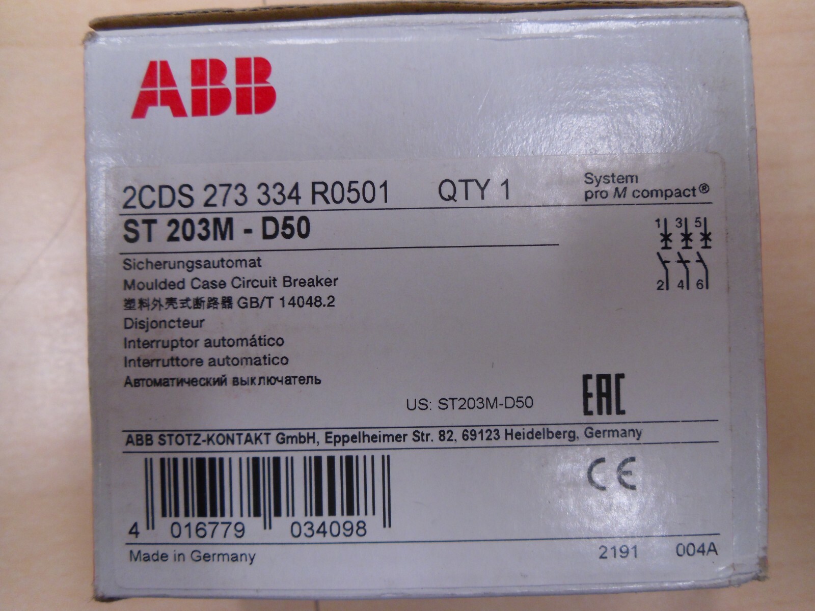 Protezione Supplementare ABB ST203M-D50 50A 3 Poli | Montaggio Guida DIN - Foto 3
