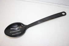 Vintage ULTRATEMP Black Slotted Cooking Spoon Robinson Knife Co. USA Made 11.5"