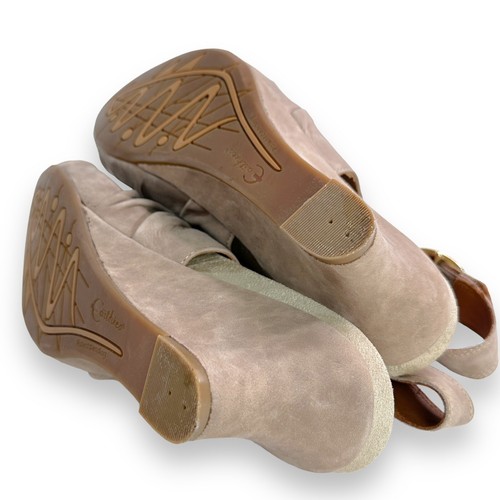 Earthies Keilabsatz Sandalen Gr. 10 Bonaire Too Leder Slouch offene Zehenpartie Schlinge zurück - Bild 11 von 11