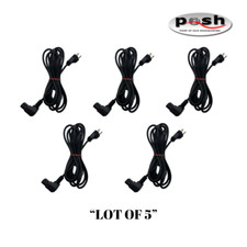 "Lot of 5" 12FT 18/3 SVT 105 C BLACK NEMA 5- 15P to C13 Auto-Lock Power Cord