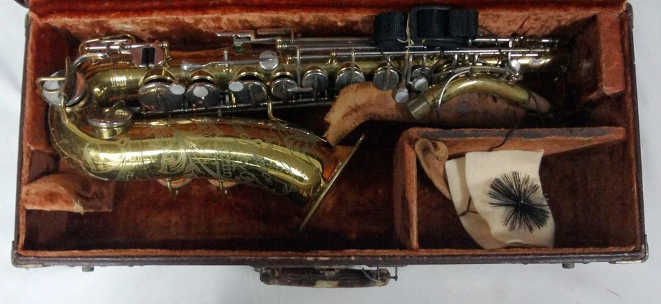 Saxofón alto The Indiana de Martin Elkhart IND con estuche original sin boquilla Foto 3 de 4