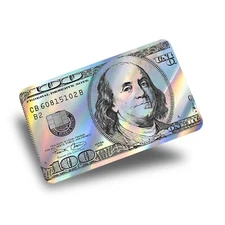 100 Dollars Bill Holographic Credit Card Skin/Credit Card Sticker Card Decal