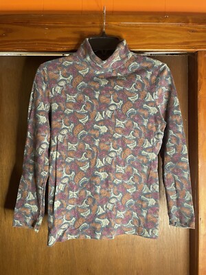 United Colors of Benetton Italy Long sleeve Top Turtleneck Women's S Paisley