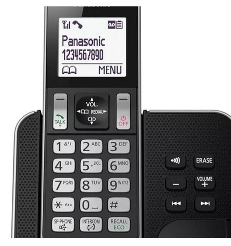Panasonic KX-TGD323 digital cordless home phone 3 handset black answer phone - Zdjęcie 3 z 13