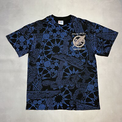 Vintage Robert Plant Jimmy Page AOP Single Stitch T-Shirt