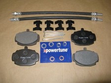 Mgb Front Premium Brake Pads Kit W Hoses Install Hardware Pkg Mgb 1962-80 Mgb Front Premium Brake Pads Kit W Hoses Install Hardware Pkg Mgb 1962-80