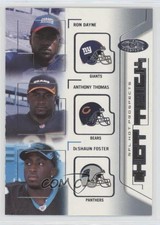 2002 Fleer Hot Prospects Hat Trick Anthony Thomas DeShaun Foster Ron Dayne e6p