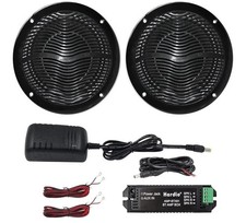 Herdio 6.5" 2-Way Waterproof Marine Bluetooth Boat Speakers TOTAL 120W 