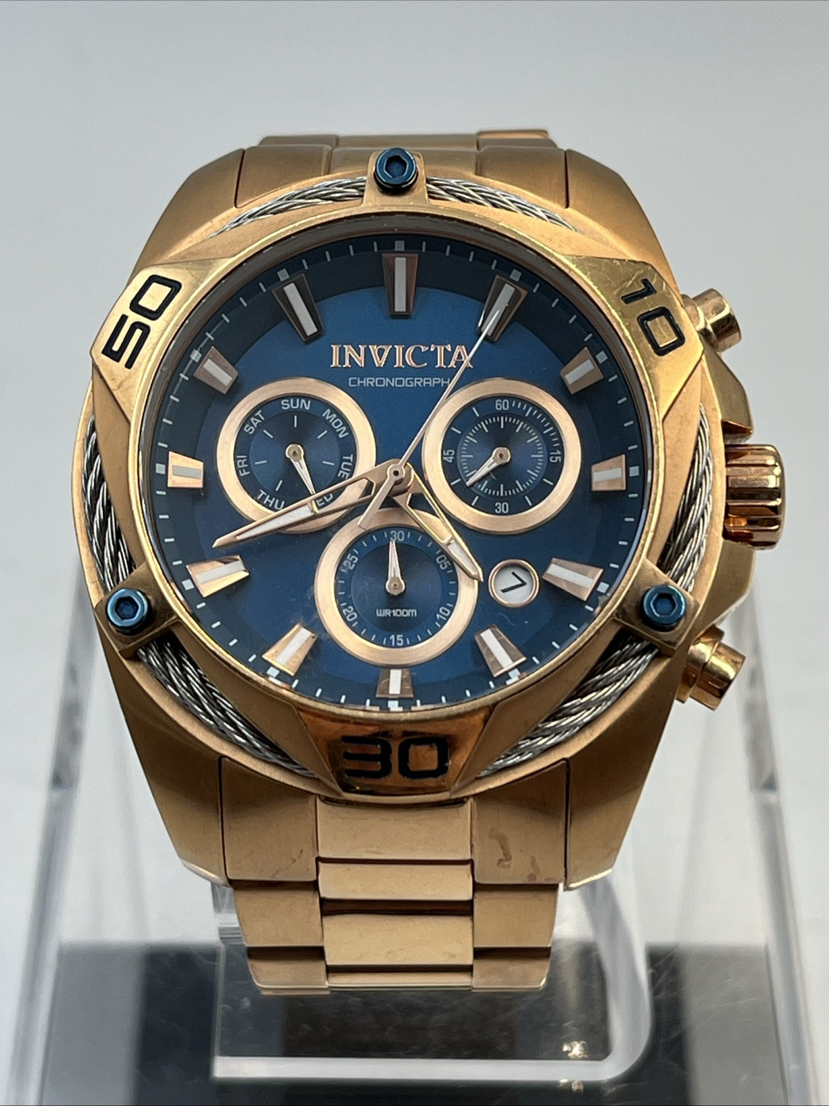 Invicta Bolt Chronograph Quartz Model No. 31328 Tritnite 100M WORKING